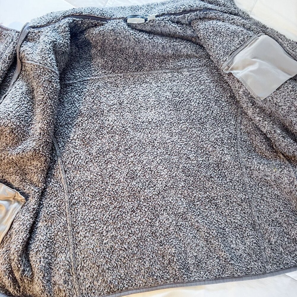 L.L.Bean Hi-Pile Fleece Jacket Gray Grey Large - Picture 9 of 14